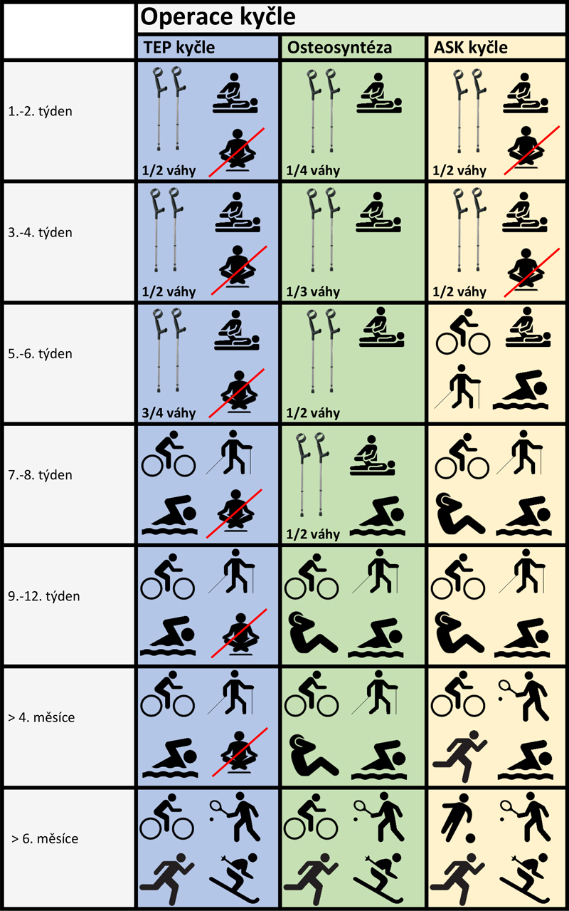 Rehabilitace po operaci kyčle - Ortoweb